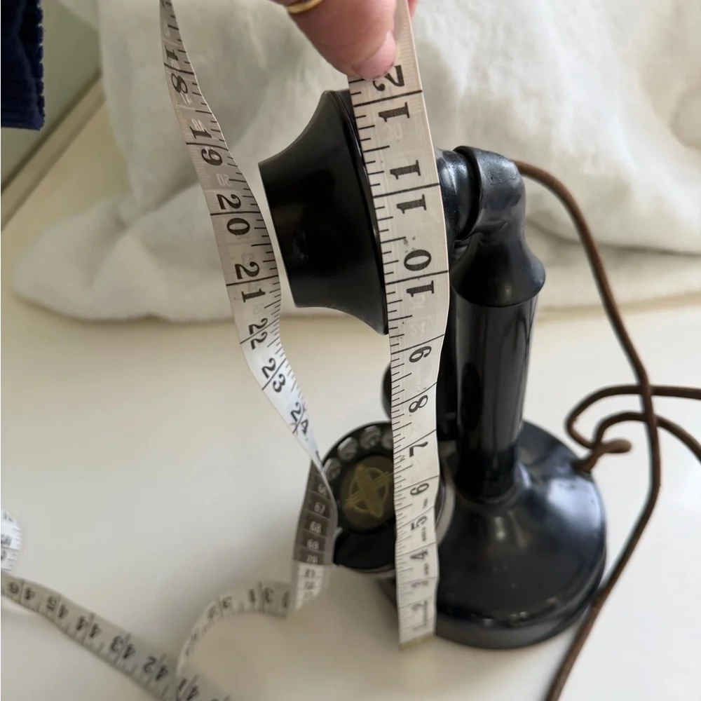 Vintage Black Candlestick  phone Telephone - Picture 9 of 9